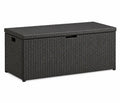 Aufbewahrungsbox aus Kunststoffgeflecht Schwarz 120x50x60cm
