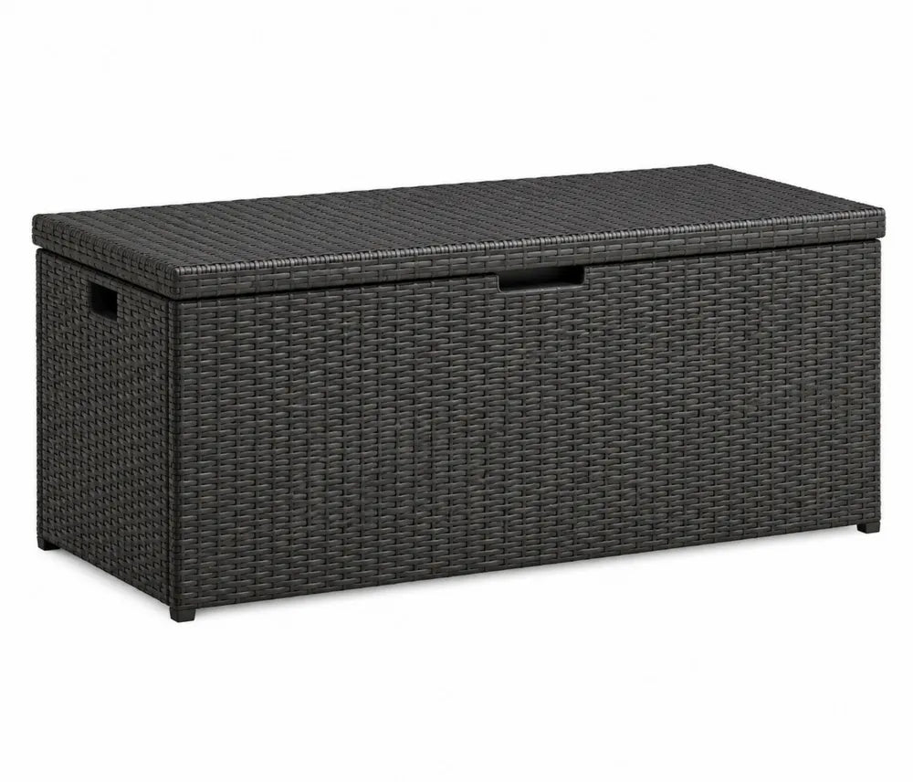 Aufbewahrungsbox aus Kunststoffgeflecht Schwarz 120x50x60cm