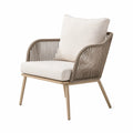 Stuhl aus Aluminium mit Polyesterseil Beige