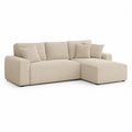 Ecksofa aus Cordstoff Beige 280 cm