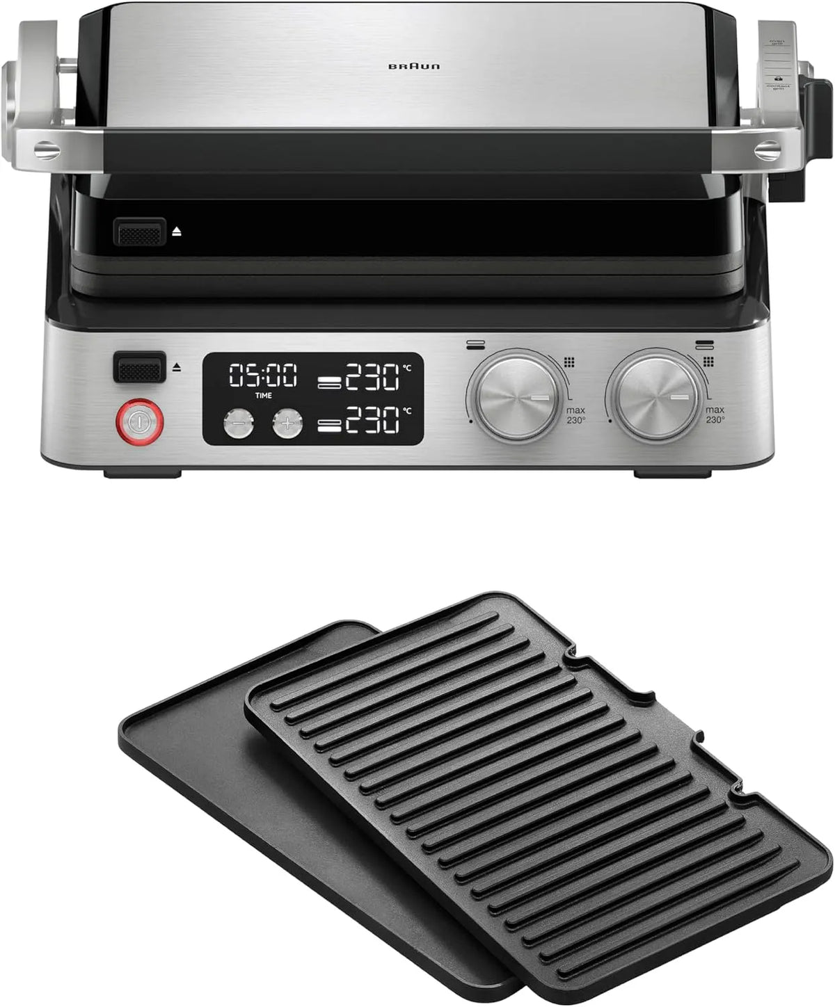 Braun Barbecue CG7040 met 2000 W, 3-in-1 en bruin, groot grilloppervlak 12 hamburgers