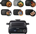 Panasonic, Slowcooker, NF-GM600KXE, 1400 W, 6-in-1, 6 Bakplaten, Rookafzuiger, Zwart, 40-250°C, 9 Automatische Standen, 2,5m Snoer