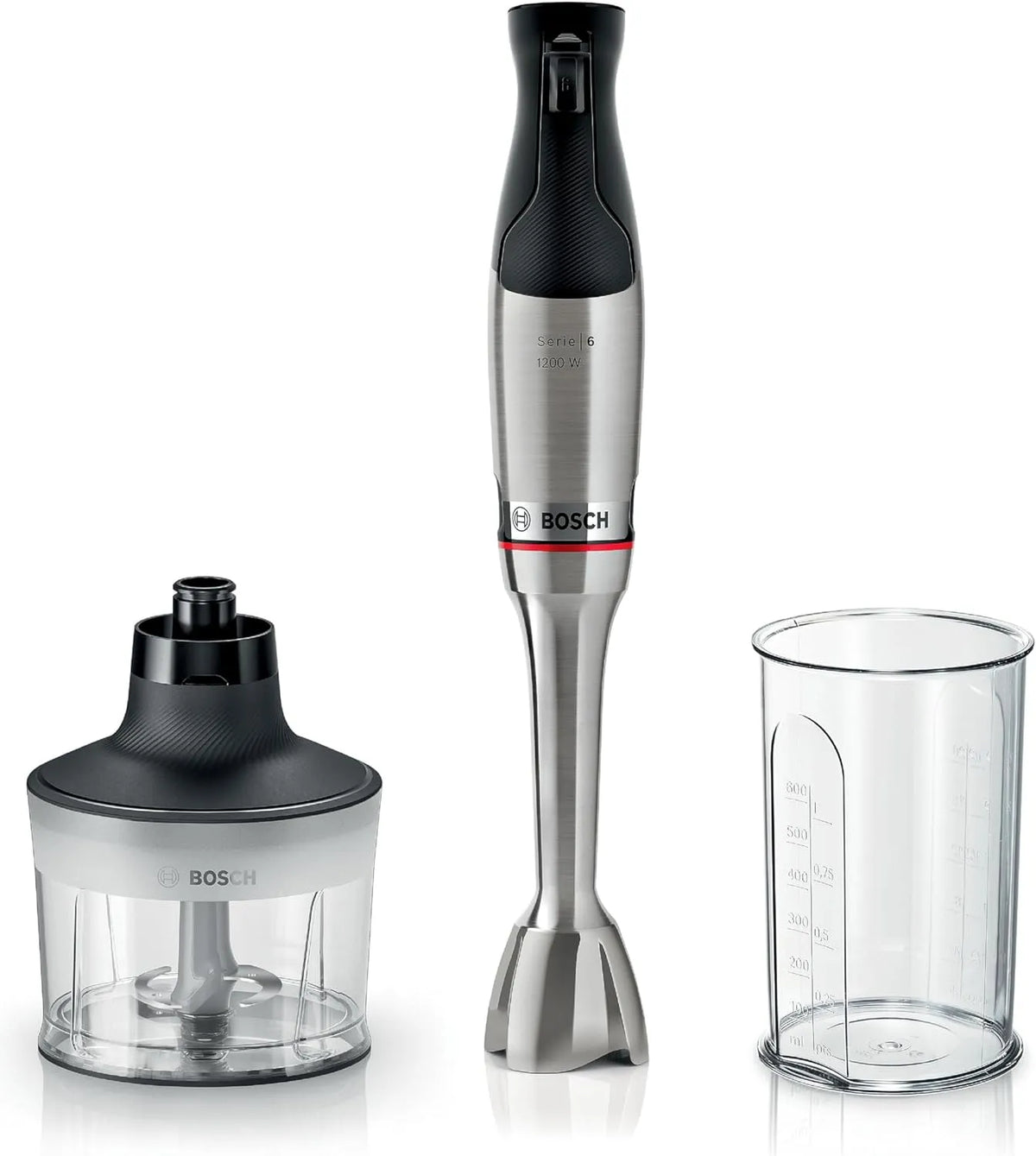 Bosch MSM6M830 met RVS en accessoires inbegrepen, ErgoMaster Serie 6, 1200 watt luchtgekoelde motor