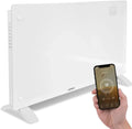 VONROC Elektrische kachel met 1250 W, 2500 W, 30m2, Wifi, timer, digitaal display, regelbare thermostaat en wit