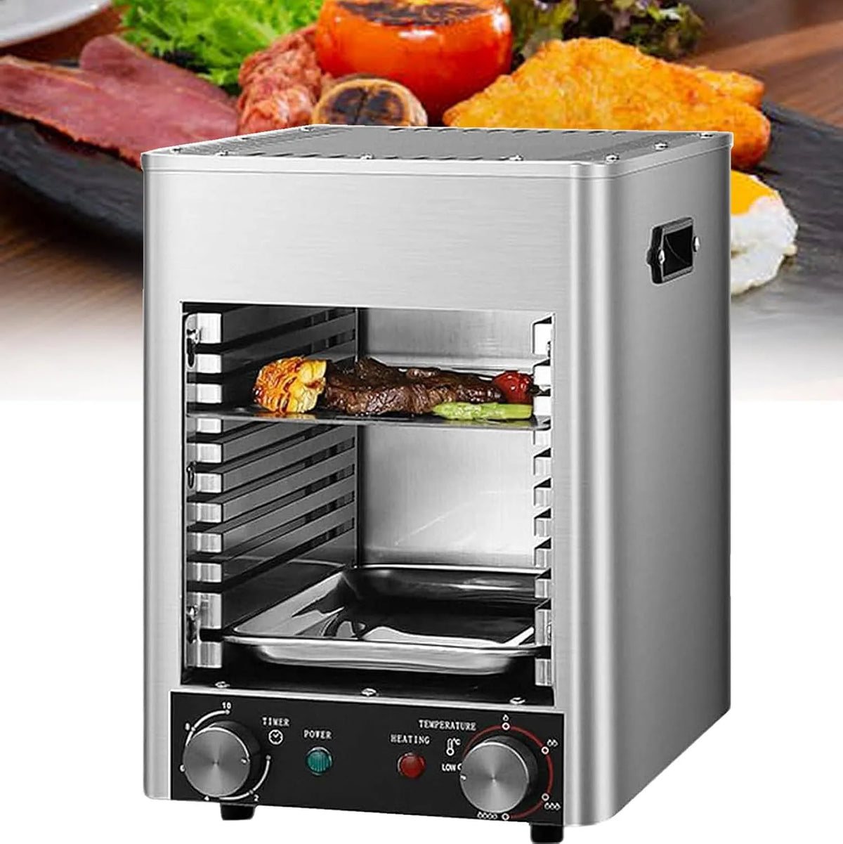 Barbecue, 1700 W, 50-800°C, Rookloze Roestvrijstalen Antiaanbak Grill, Camping, Feest