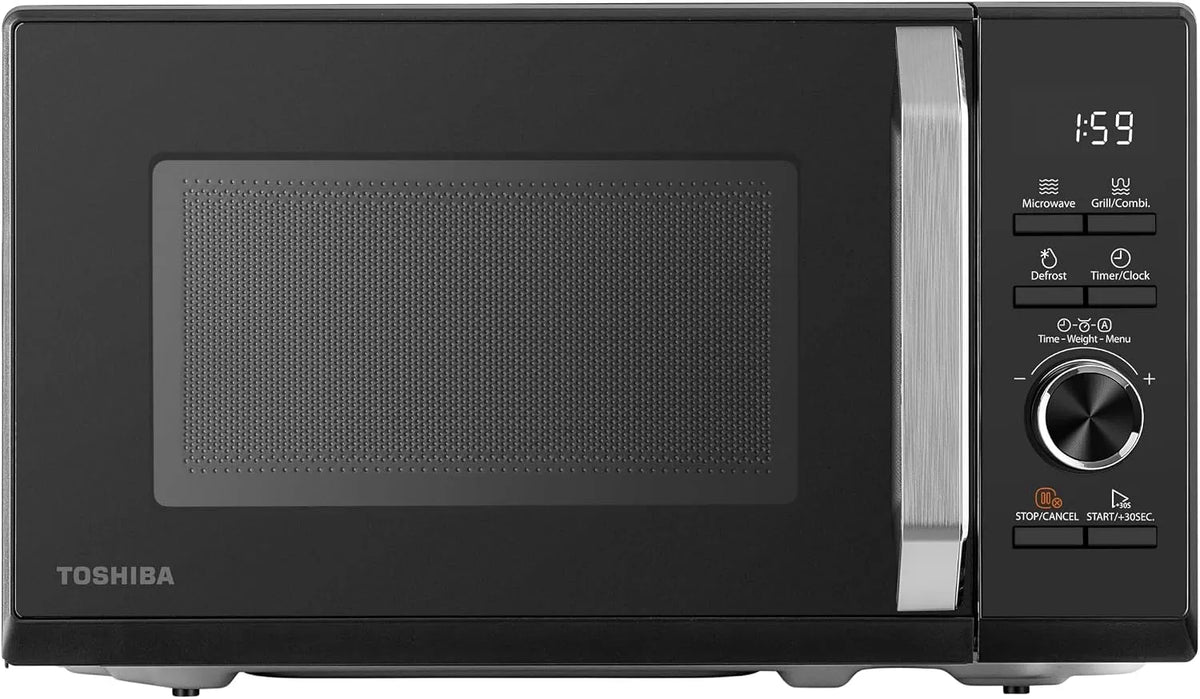 Magnetron MW3-AG20PE met 20 l, 1000 W, 3-in-1, 5 standen, zwart en zilver