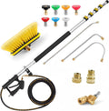 Hogedrukreiniger met 8 inch, 4 inch, RVS en aluminium, hoge drukreiniger 6,4 m