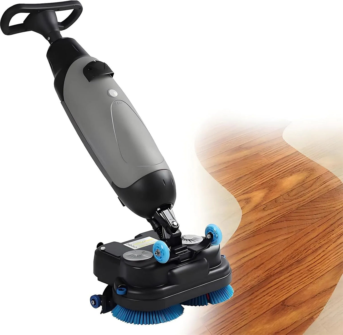 Vloerreiniger, 36V/10,5 Ah draadloze vloerreiniger, 360° draaibare kop grijs, commerciële vloerreiniger, 17 inch brede reinigingsbreedte