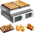 Octopus Ball Machine, 50-300 °C, 4000 W Takoyaki Grill Pan Voor Restaurants, Snackbars, Coffeeshops