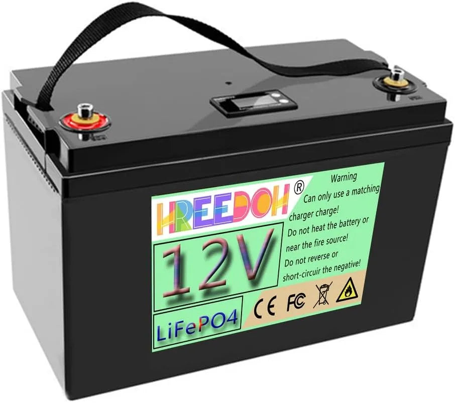12V lithium-ijzerfosfaatbatterij 100Ah 120Ah 150Ah met 100Ah