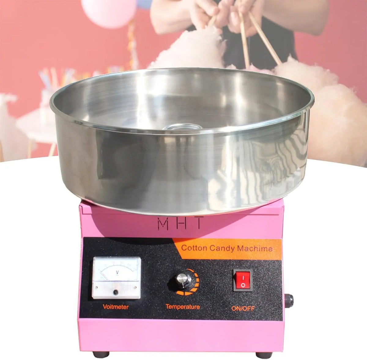 Marshmallow Machine, 1000 W snoep Flos Machine met roestvrij stalen kom, Elektrische commerciële Suikerspin Machine