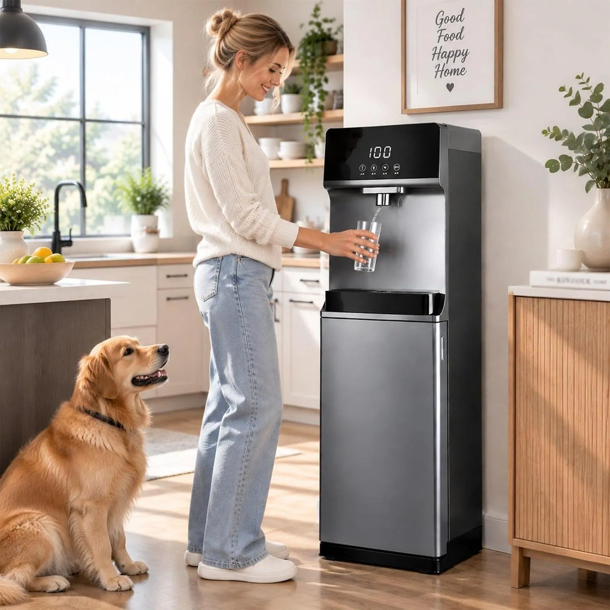 Heetwaterdispenser met 45°C, 65°C, 80°C, 90°C, 100°C en regelbare thermostaat