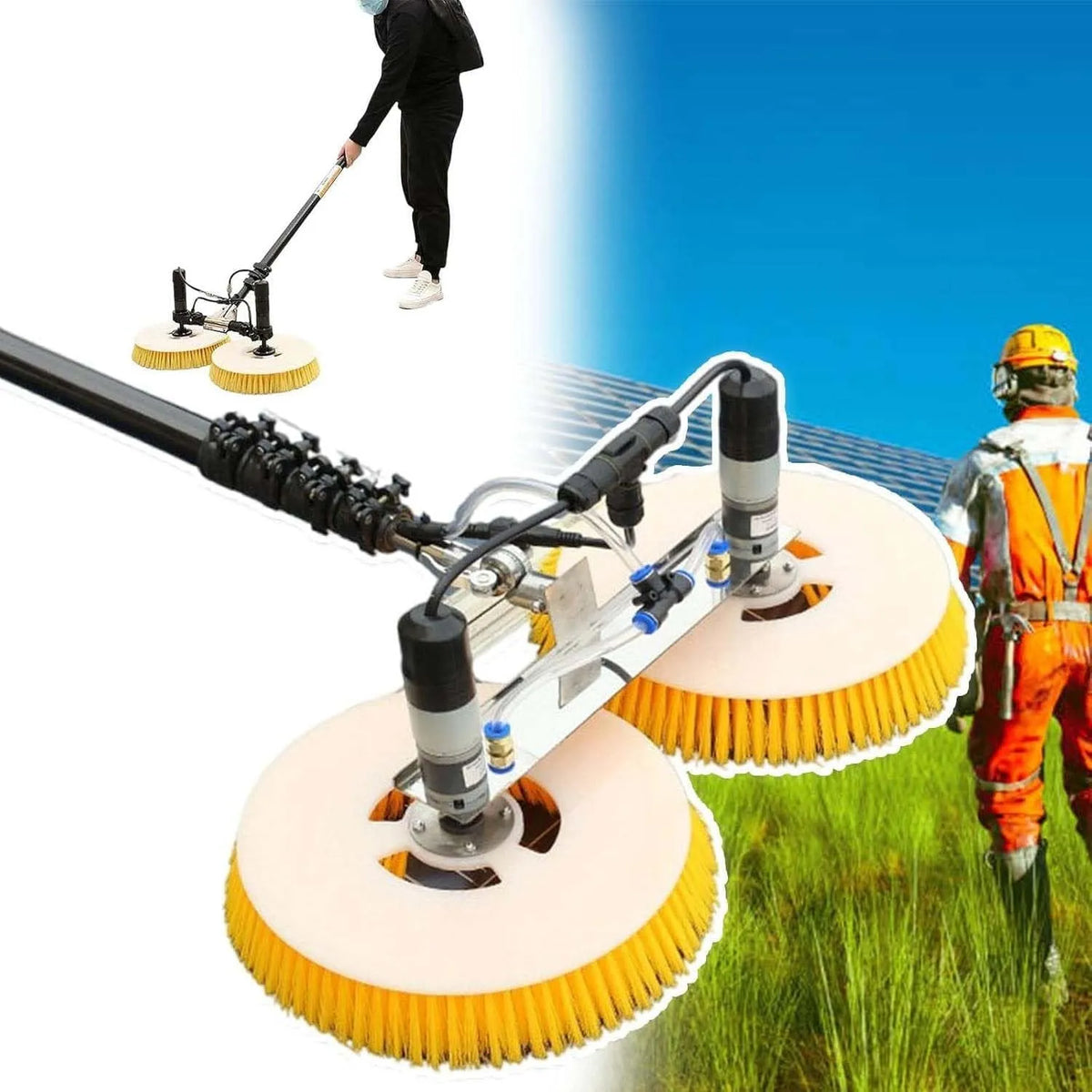 Robotstofzuiger, Telescopische Reinigingsmachine, Dubbele Borstelkop