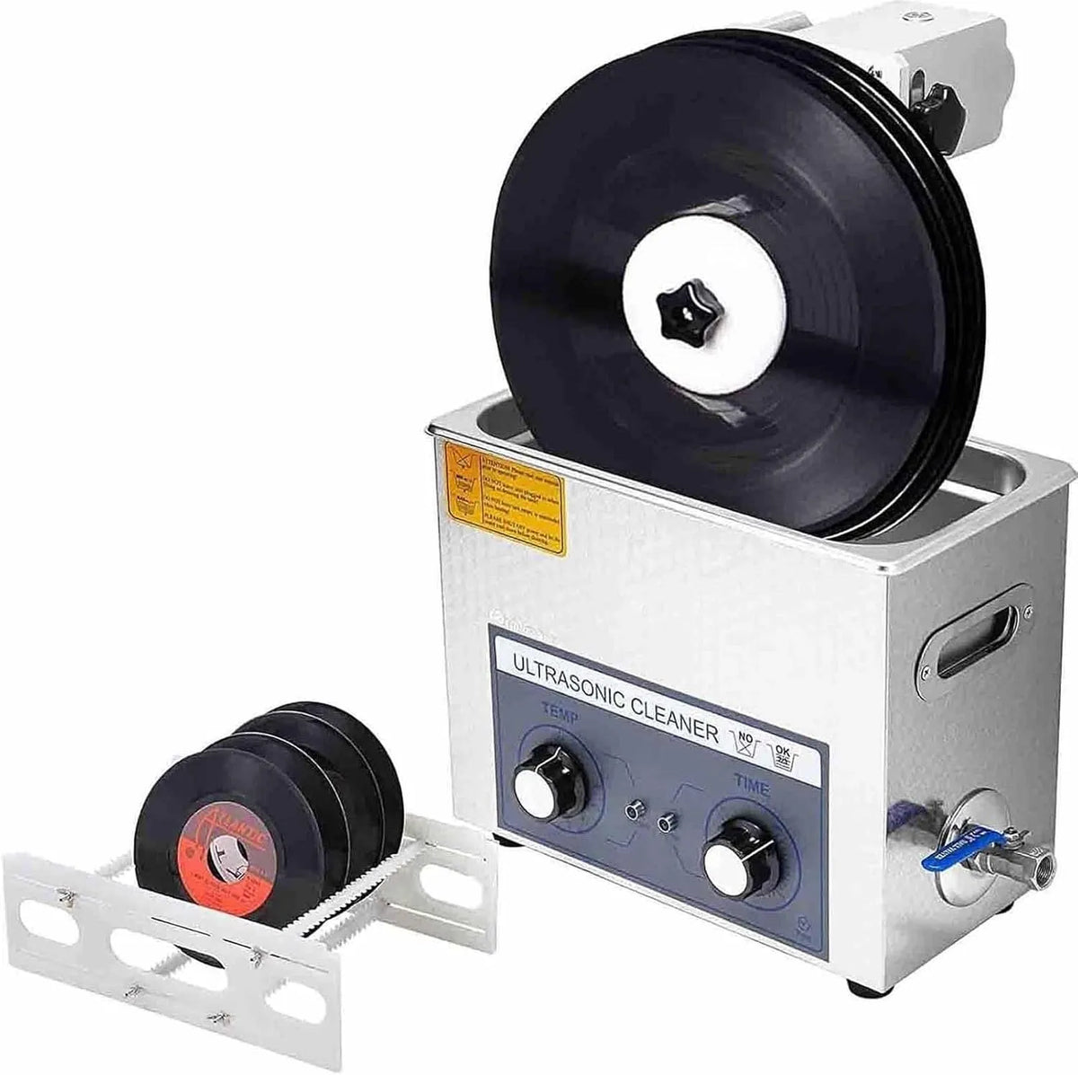 Ultrasoonreiniger met 6l, 220V, timer, 1,1 mm, 20-80 °C, 0-30 minuten, 12 inch en 7 inch
