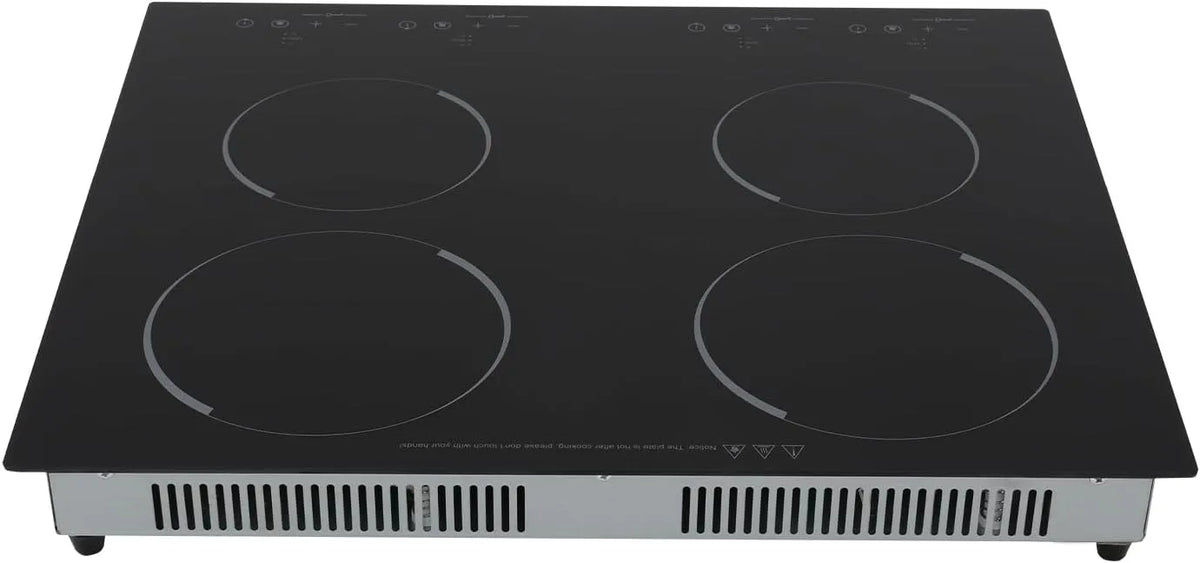 Kookplaat, aanraakbediening, infrarood 6000 W, 4 kookzones, ingebouwde kookplaat met timer voor pannen met platte bodem, Elektrische keramische
