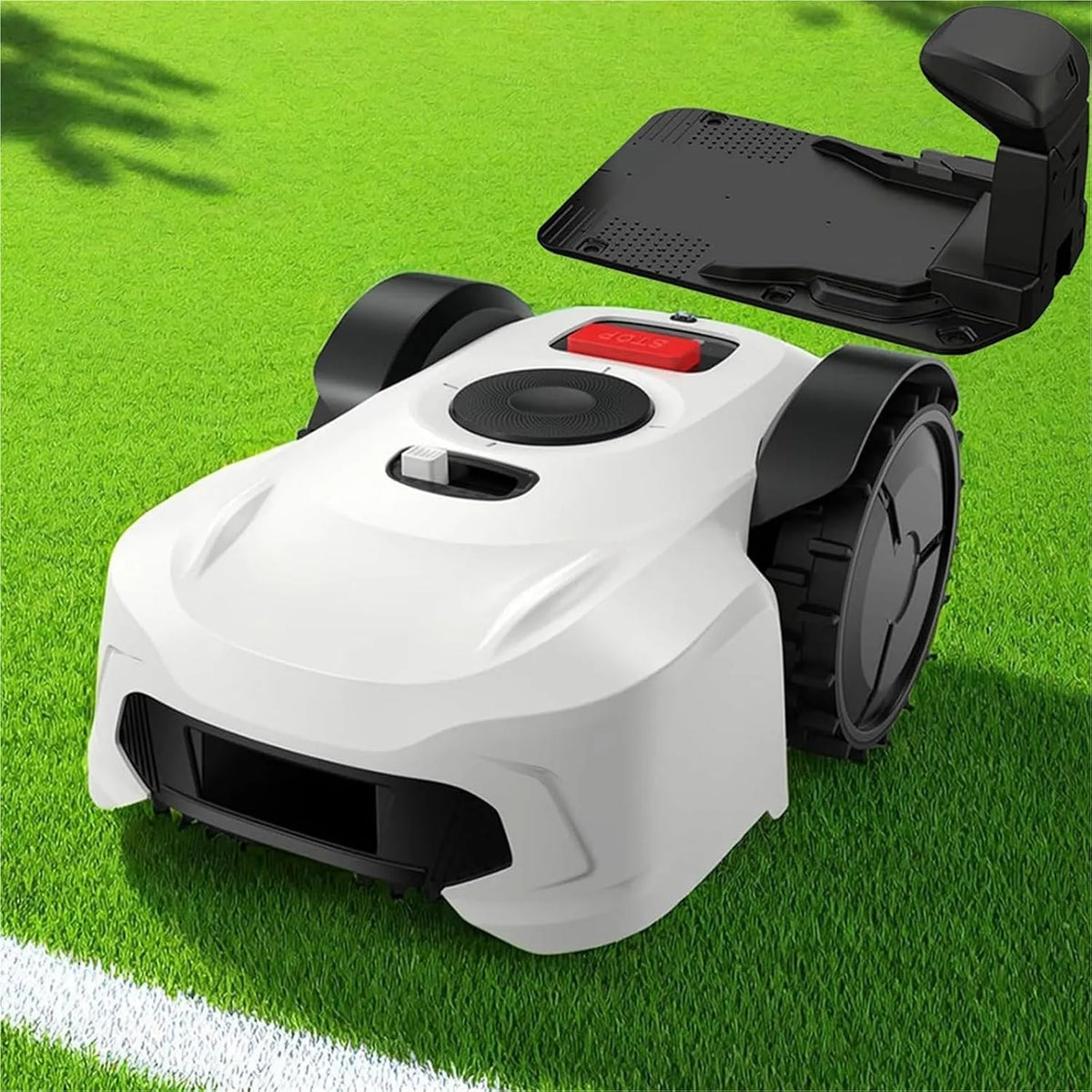 Grasmaaier, laadstation voor tuinen tot 1500m2 gazonoppervlak, laag geluidsniveau, automatische robot grasmaaiers met APP-bediening