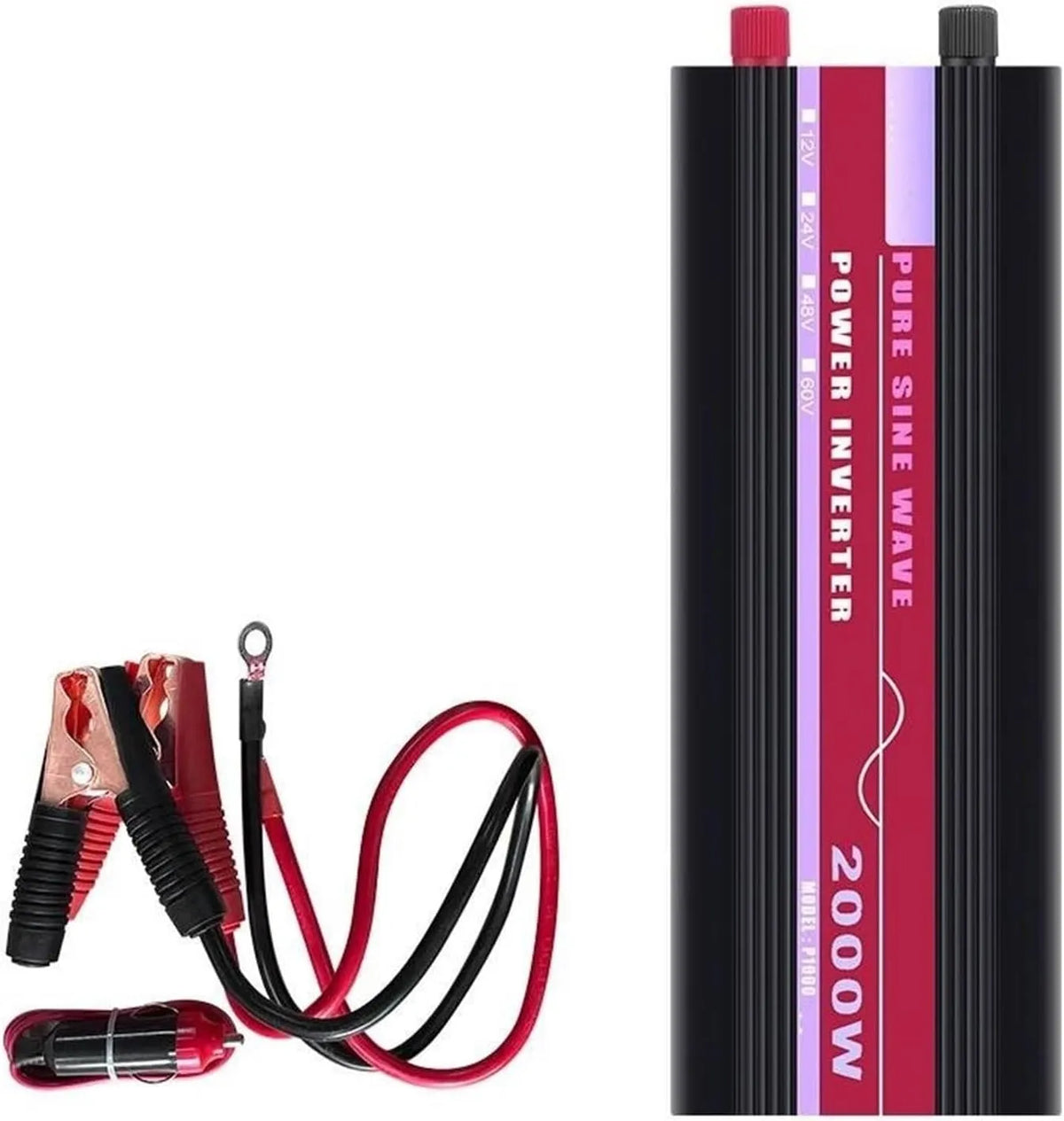 Spanningsomvormer met 1000 W, 1600 W, 2000 W, 12V, 220V, 50Hz, zonne-energie en voor keuken, badkamer en auto