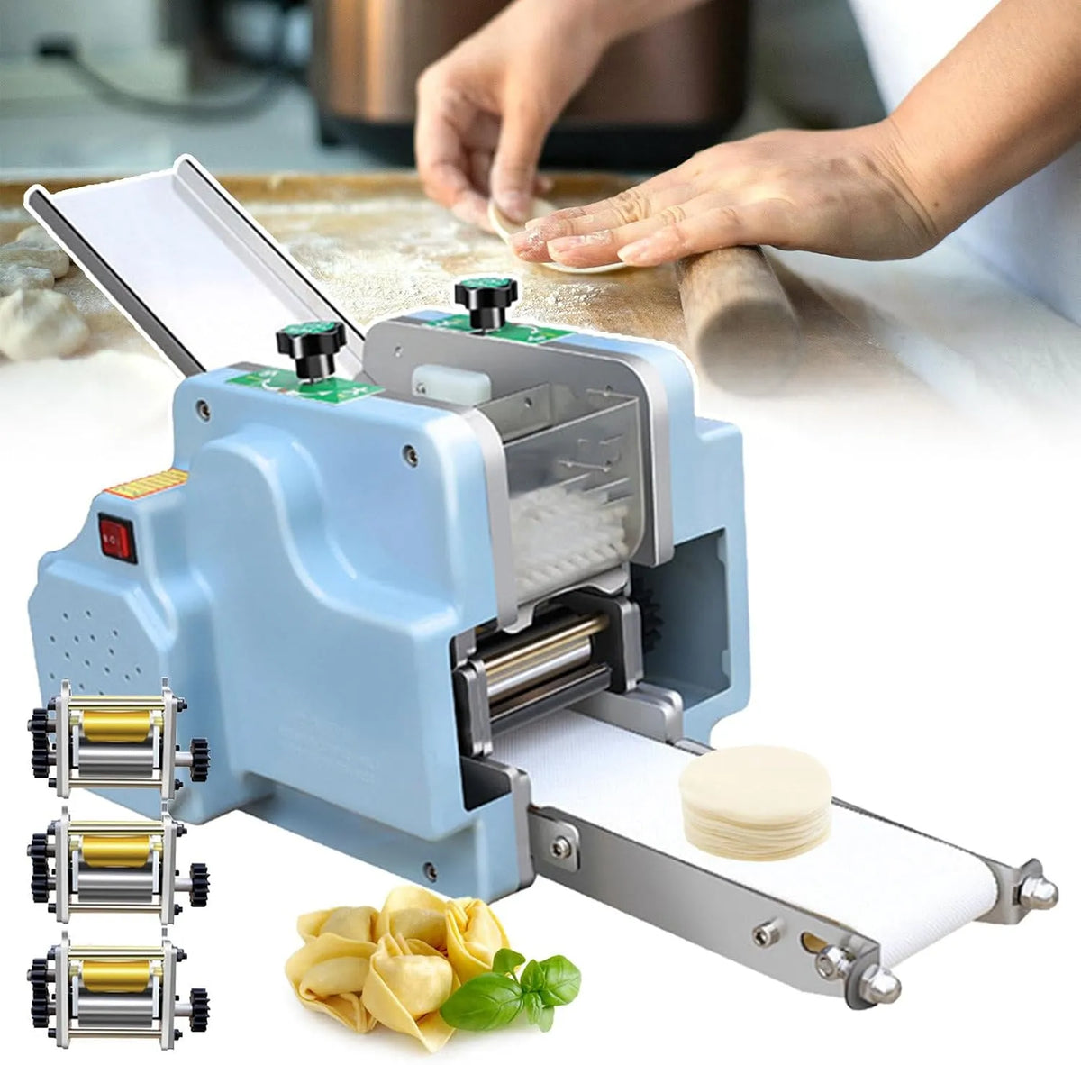 Dumpling Wrapper Machine met 34 x 31 x 32cm, 58 x 31 x 32cm, 140 W en 60-90mm