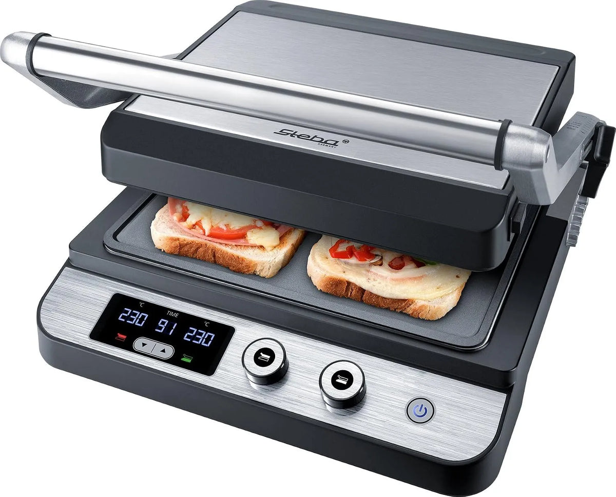 Steba FG 120 Grill Tafelblad Electrisch 1800 W Zwart met 1800 W en zwart