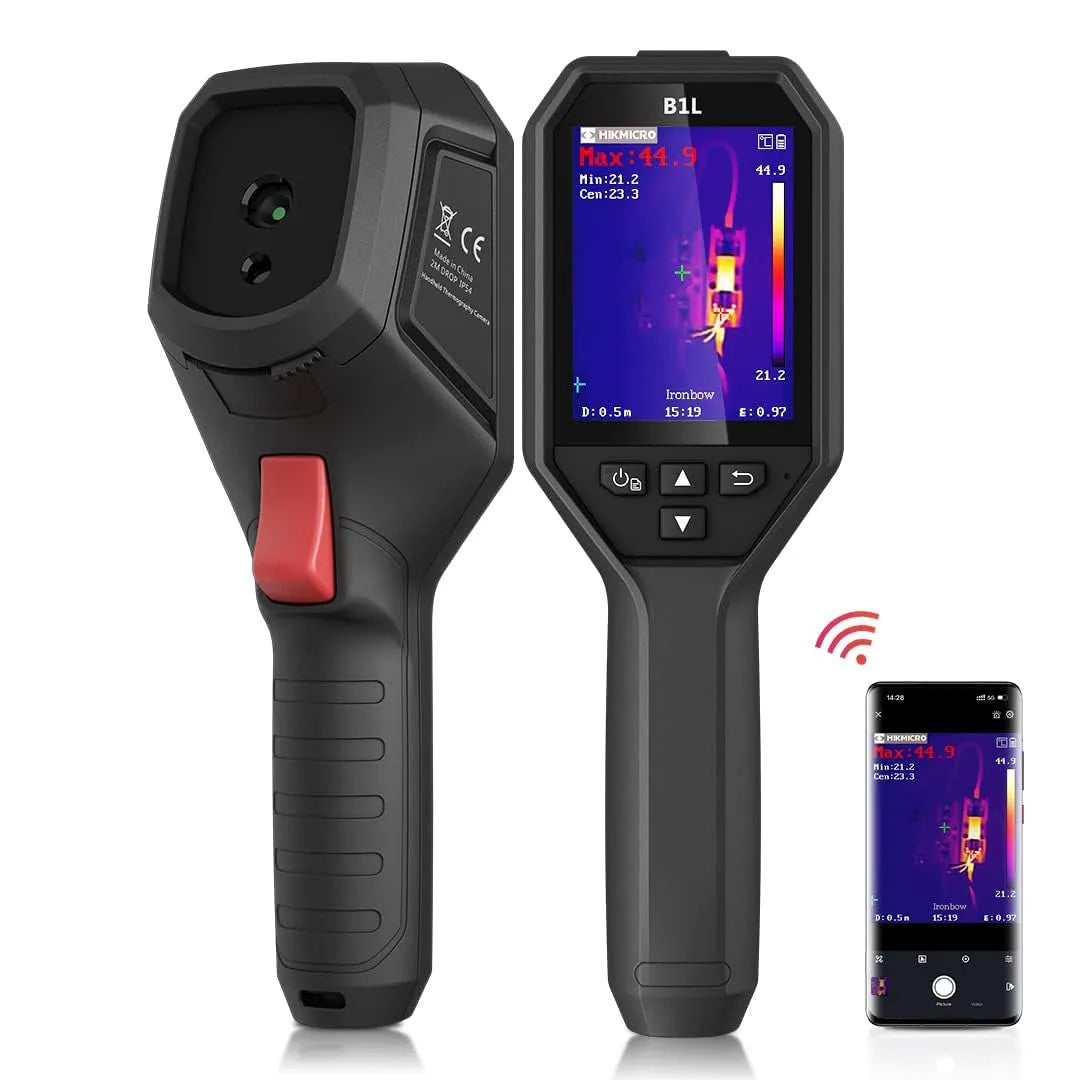 Pixels met alarm, HIKMICRO B1L, wifi, 3,2 inch LCD-display, 25 Hz