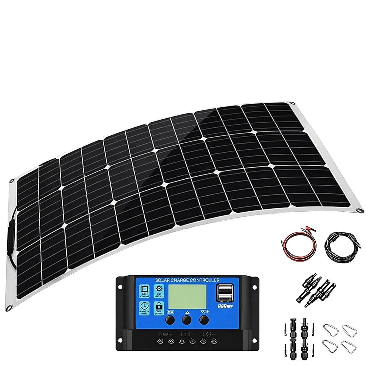 Zonnepaneel, 18V, 775 x 500 x 25 mm, 40°C, 80°C, 1 x 100 W, USB-C Extra Uitgang: DC Laadbeveiliging: Omgekeerd Stroom