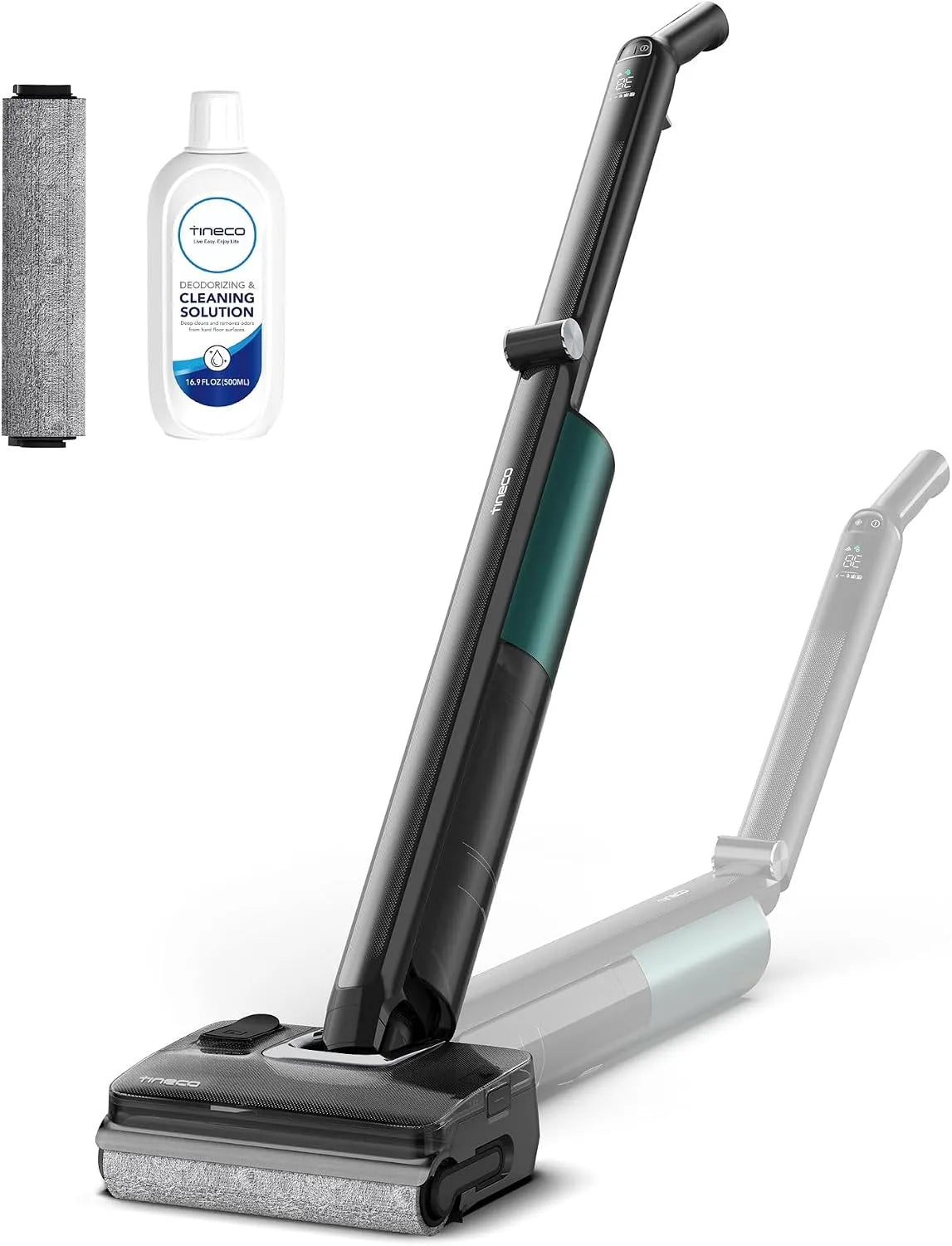 Nat- en droogzuiger, Tineco i7, 180° opvouwbare buis, Silent & 85°C FlashDry, 50 minuten looptijd, anti-haarverwikkeling, lichte zuigwisser