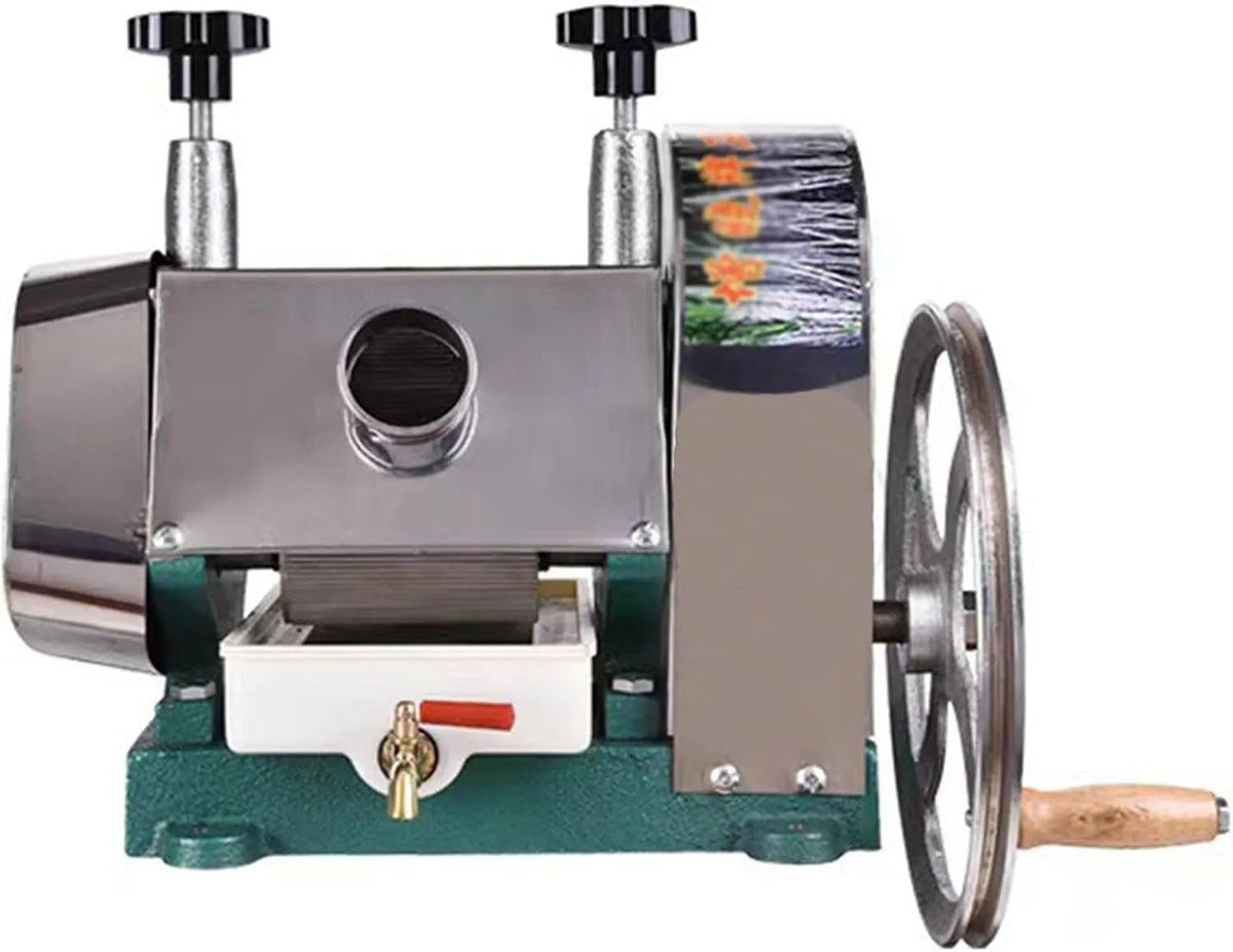 Suikerriet Juicer Machine, Handmatige suikerriet, RVS suikerriet Juicer Machine voor thuis en winkels, commerciële suikerriet pers, handwiel, 3 rollen