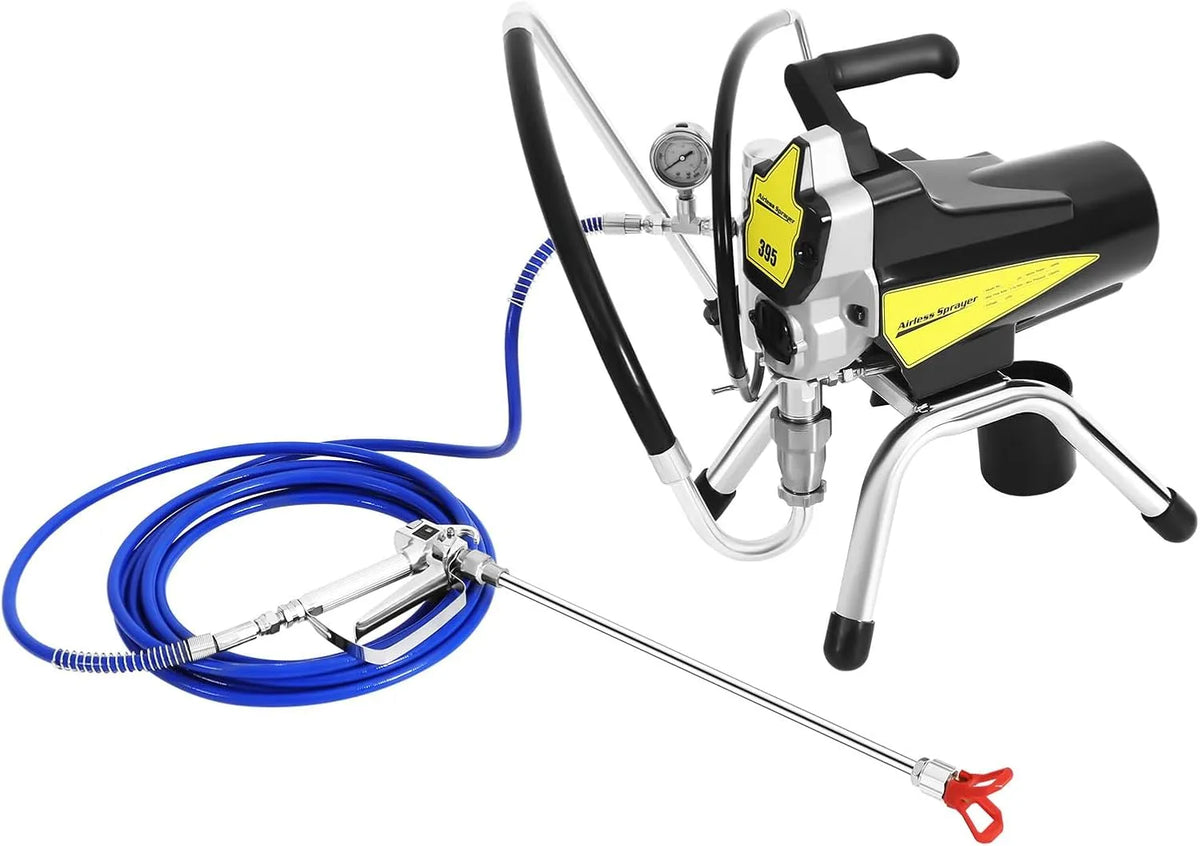 Meter, 1800 W, 3300 psi, airless verfspuitapparaat met mondstuk en verlengstang, 2,5 l/min, airless spuitmachine, hogedrukverfspuitsysteem