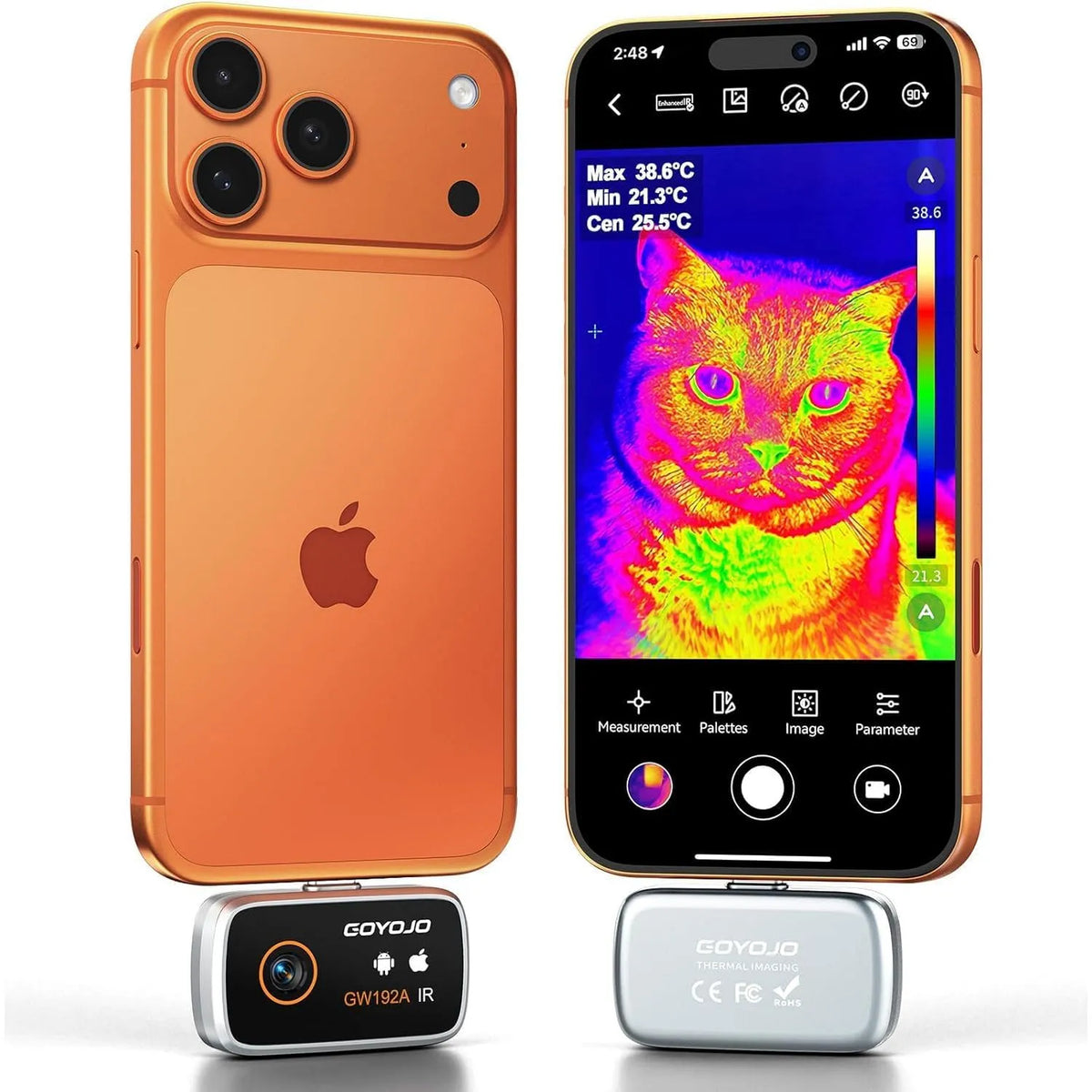 Camera, USB, 192×192 IR-oplossing, 50° Groothoek, Elektrische Tests en Pijpleidinginspecties Compatibel met iOS en Android, Inclusief