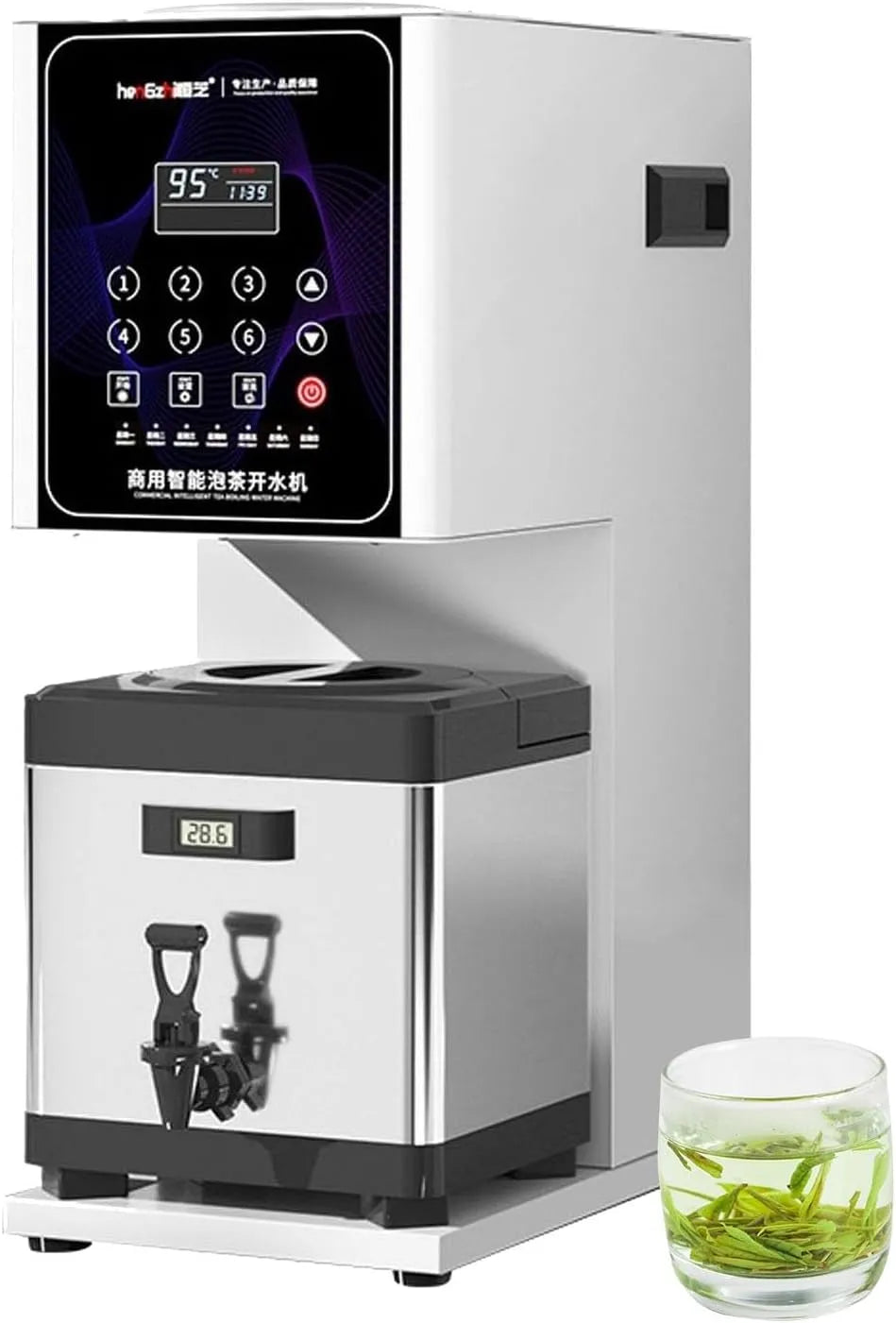 Waterdispenser met 5L, 20 l, 15 minuten, aanraakbediening, regelbare thermostaat en RVS