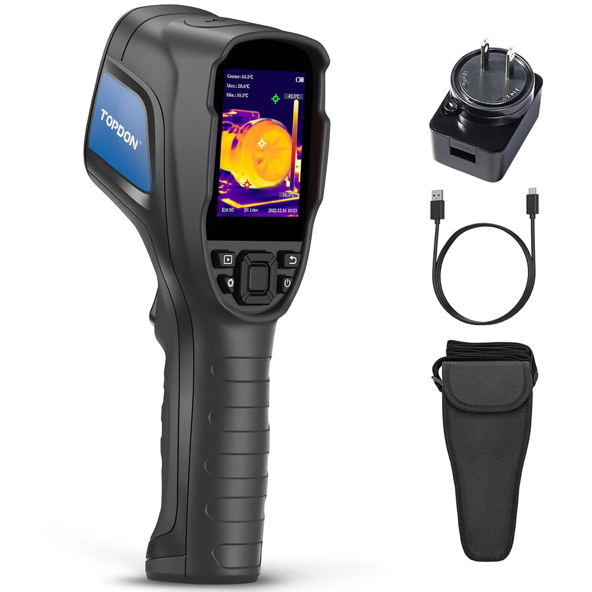 Camera, TC004, X/4-voudige, 15 uur, temperatuurbereik van -20 °C tot +550 °C, draagbaar