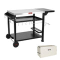 Tafel, 3-Plank Keuken Kar Tafel met, Pizza Oven Tafelstandaard voor Outdoor voor binnengebruik