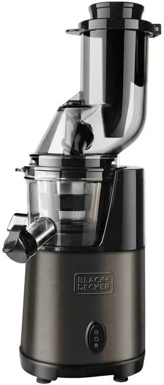 BLACK+DECKER BXJE200E Slow Juicer BXJE200E met 200 W, 70 rpm, geluidsarme werking, 80 mm opening