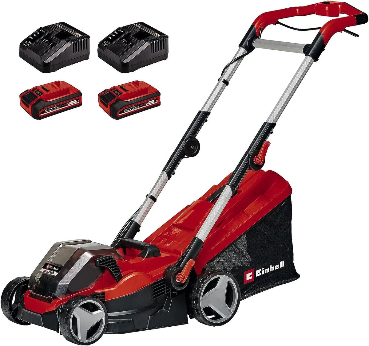 Grasmaaier, Einhell, 18 V, 300 m2, 3.0 Ah, 5 standen, accessoires inbegrepen