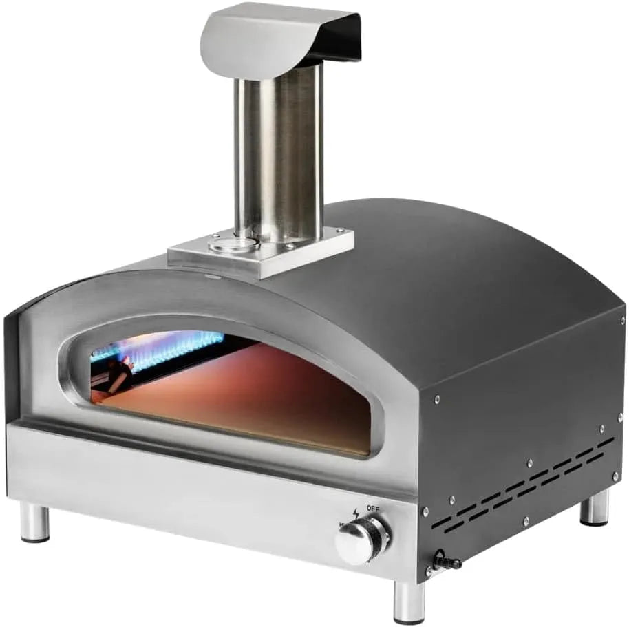 Inbouwoven met 700 ml, 53,5 cm, 10-15 minuten en 0,5 l, Forno 13 Pizzaoven op gas met 4 extra's