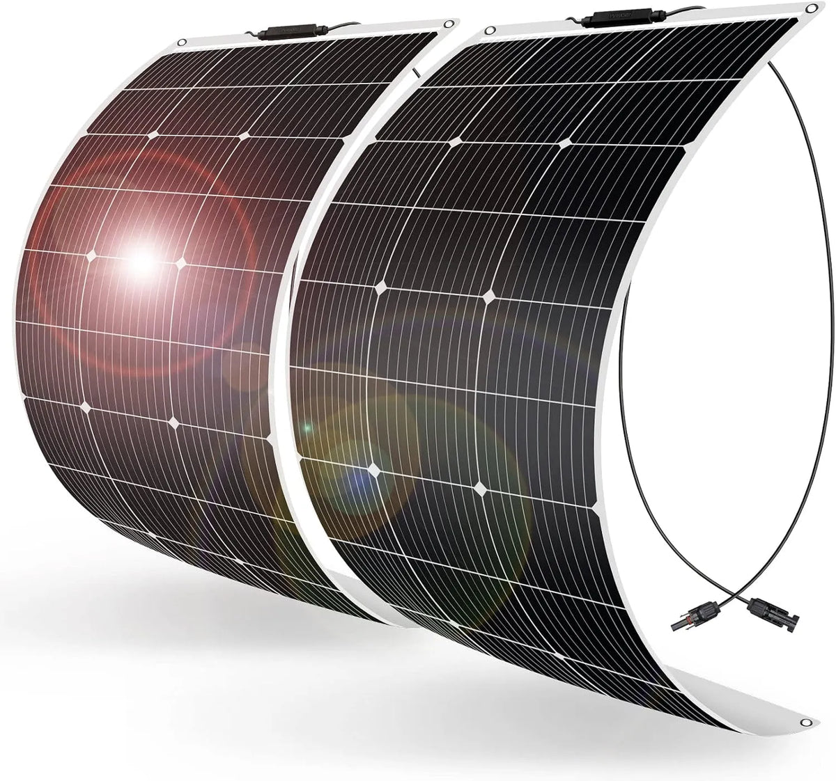 DOKIO 200 W Zonnepanelen Flexibel 2 * 100 W 18V Monokristallijn met 200 W
