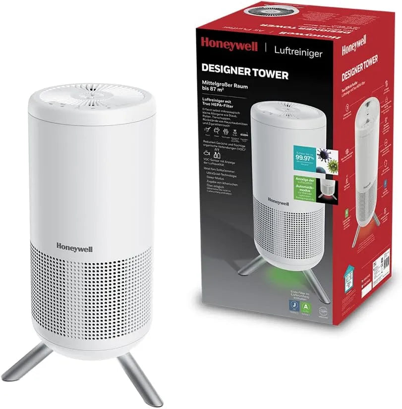 Luchtreiniger HPA830WE met 87 m2, HEPA-filter en slaapstand, voor ruimtes tot 87 m2, indicator voor luchtkwaliteit