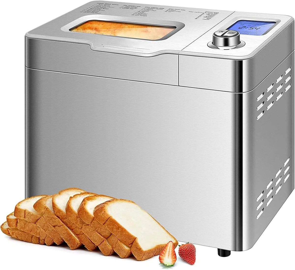 Broodbakmachine met 36 x 22 x 30 cm, 900 g, 550 W, RVS, zilver en goud