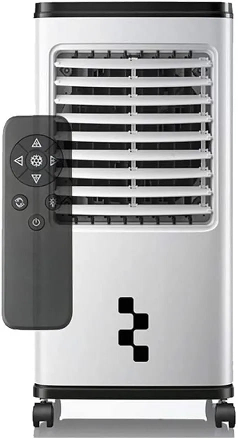 Luchtkoeler, ruimtekoeler het type met 3, compacte koeltorenventilator, draagbare mobiele airconditioner, met afstandsbediening geluidsarm luchtkoeler