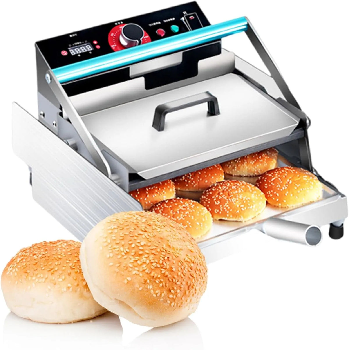 Broodrooster, Restauranttoasters 220V 750 W/2000 W Toasteroven, Hamburgerbroodjes Toaster voor Restaurant Small