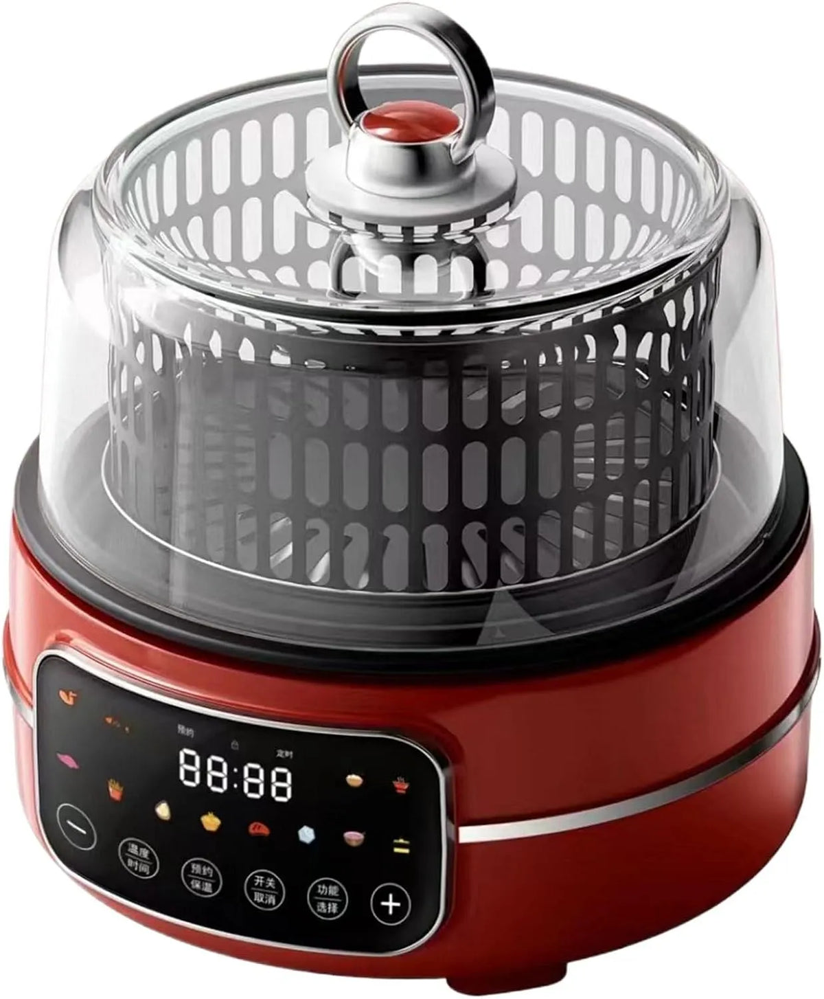 5L, Airfryer, temperatuurregeling 80-200°C, 120min timer, 360° circulerende verwarming voor thuis
