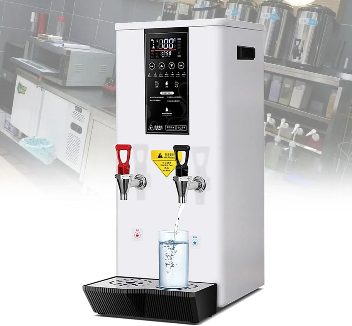 Waterdispenser, formaat : 110V, Color : wit, 45L/H Elektrische Verwarming Water Dispenser Commerciële Hot