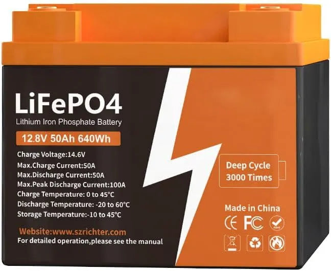 12,8V 20Ah 50Ah 100Ah 200Ah Lithium-ijzerfosfaatbatterij voor buitengebruik met 12,8V
