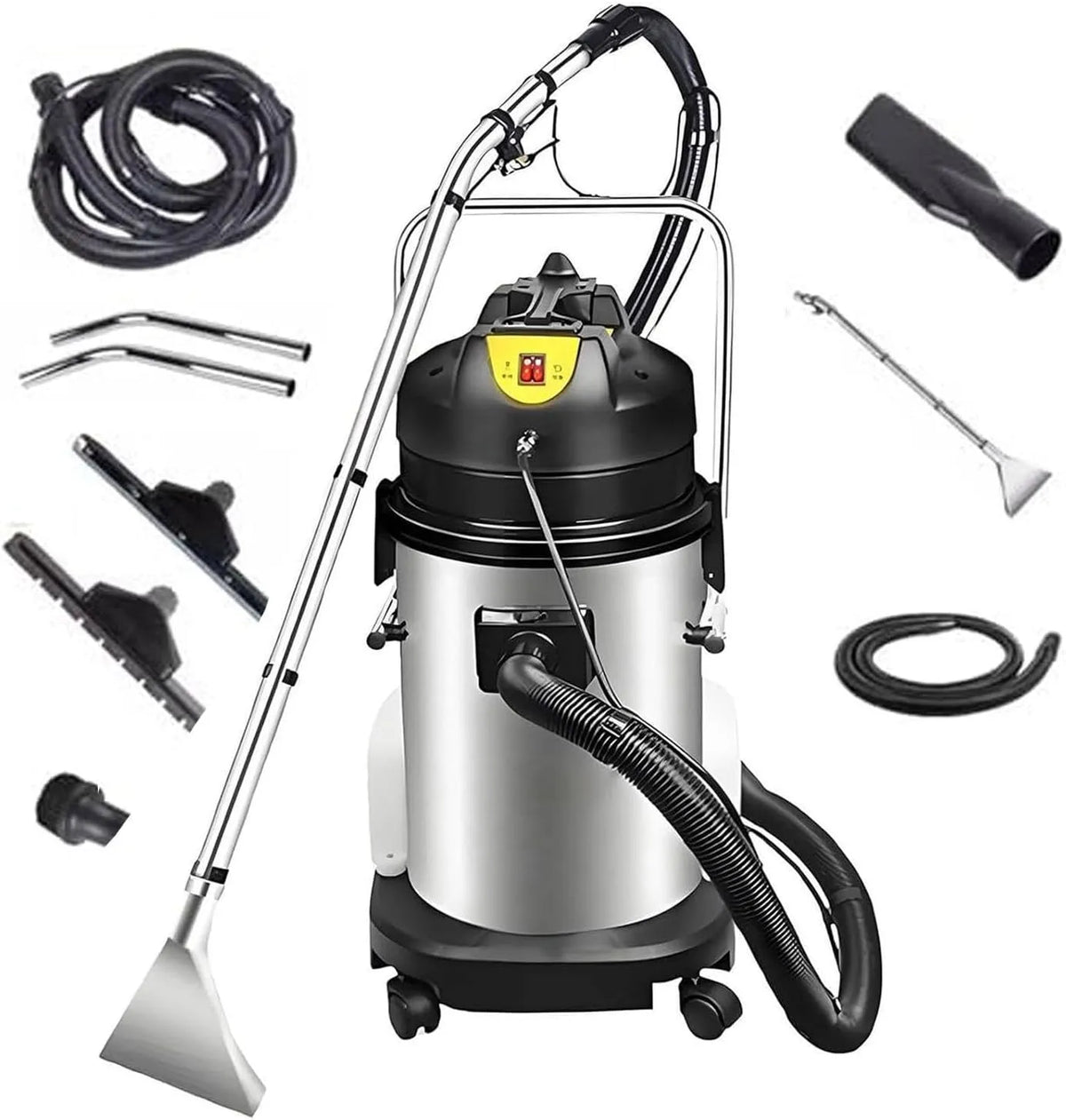 Stofzuiger met 1000 W, 3-in-1, geluidsarme werking, RVS en voor tapijt, harde vloeren en dierenharen