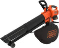 BLACK+DECKER Bladblazer BCBLV3625L1 met 36 V en zwart, 210 km/u luchtsnelheid en hoog zuigvermogen