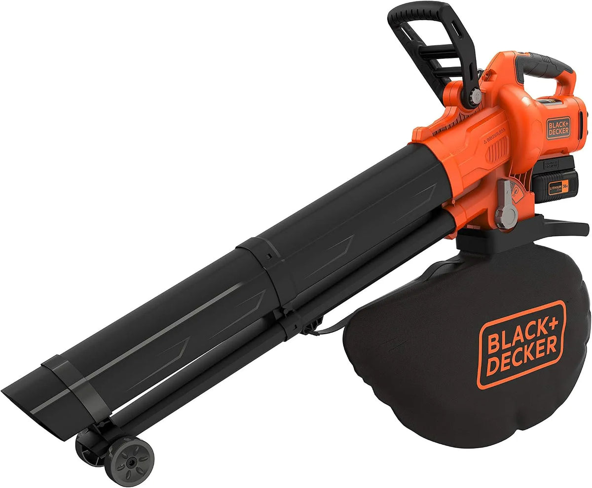 BLACK+DECKER Bladblazer BCBLV3625L1 met 36 V en zwart, 210 km/u luchtsnelheid en hoog zuigvermogen