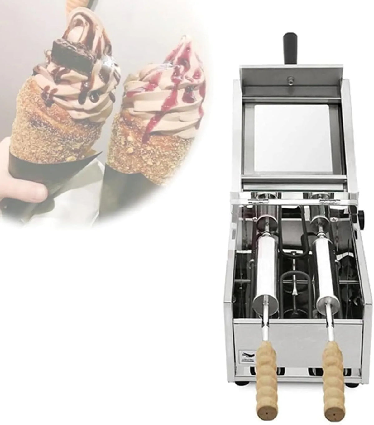 Inbouwoven, Enkellaags Donutmachine Van RVS, Horizontale, Schoorsteentaartmachine, Elektrische Broodmachine