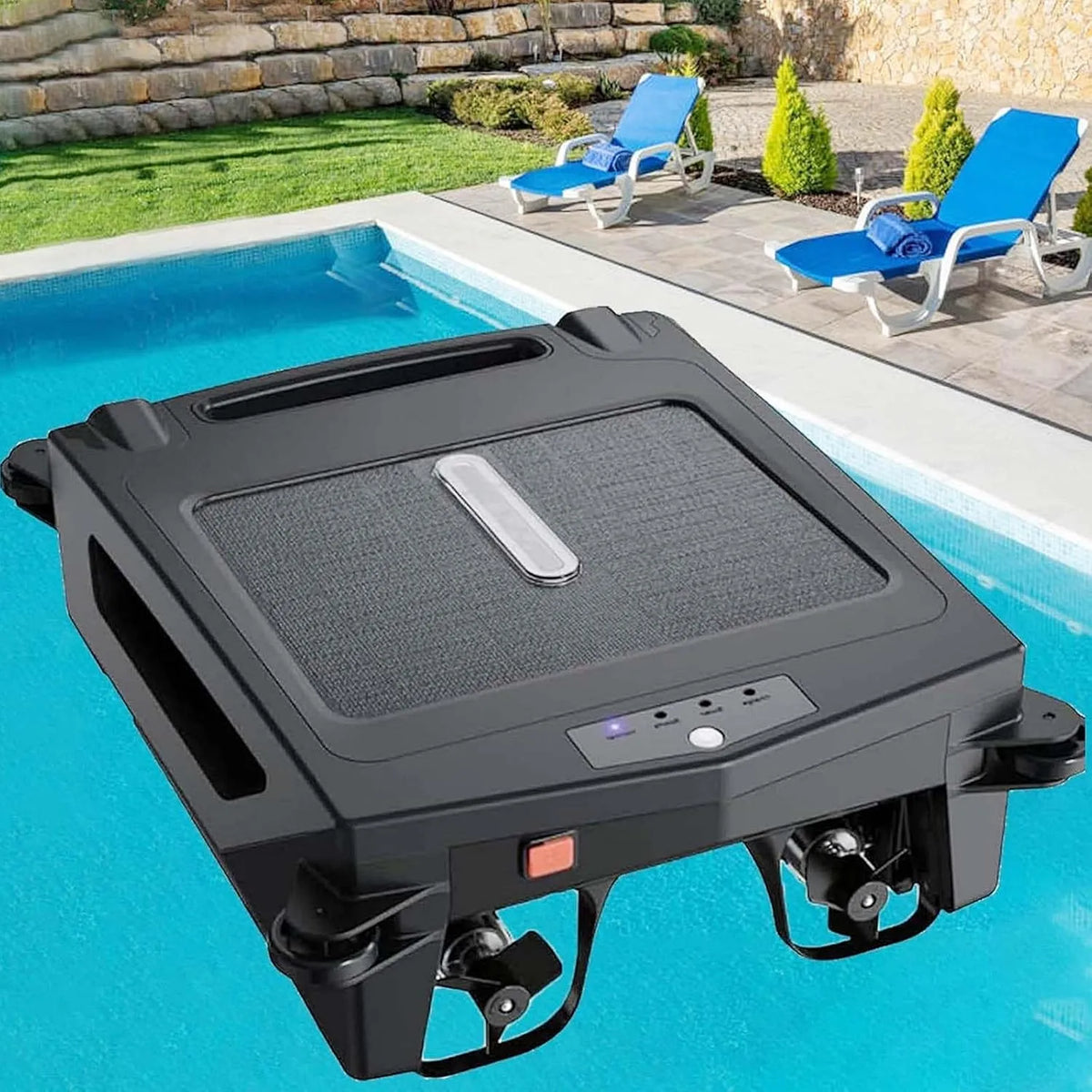 Zwembadreiniger met 5000 Mah, 20 uur, 2-3 uur, 4,1 L, 100 m2, app-bediening, zonne-energie en geluidsarme werking