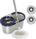 Vloer Twist Mop Schoon Wielen Emmer Afneembare Mop Hoofd met RVS en mop- en vlekreiniging