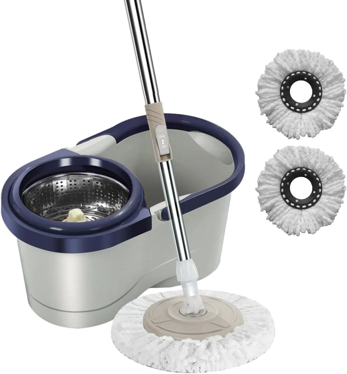 Vloer Twist Mop Schoon Wielen Emmer Afneembare Mop Hoofd met RVS en mop- en vlekreiniging